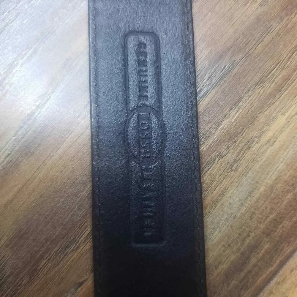 FOSSIL‎ womans genuine leather multi texture calf hair eclectic belt 33